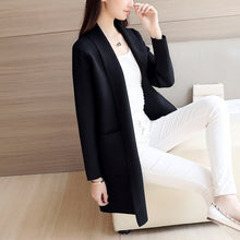 Load image into Gallery viewer, DRL Women&#39;s Autumn Winter Cardigan Sweater and Long Sections Wool Sweaters Slim Tight Bottoming Knitted Cardigans