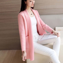 Load image into Gallery viewer, DRL Women&#39;s Autumn Winter Cardigan Sweater and Long Sections Wool Sweaters Slim Tight Bottoming Knitted Cardigans