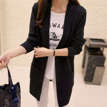 Load image into Gallery viewer, DRL Women&#39;s Autumn Winter Cardigan Sweater and Long Sections Wool Sweaters Slim Tight Bottoming Knitted Cardigans