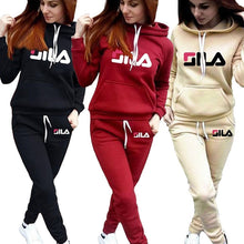 Load image into Gallery viewer, Autumn Winter Women Hoodie Pants Set Printed Tracksuit Pullover Sweatshirt Trousers Sportswear With Pockets Tracksuit Suits