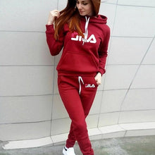 Load image into Gallery viewer, Autumn Winter Women Hoodie Pants Set Printed Tracksuit Pullover Sweatshirt Trousers Sportswear With Pockets Tracksuit Suits